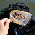 Time for a snack. Peanuts are nearly perfect for any excursion. They are easy to carry, easy to eat, don't spoil, and have very high energy density.