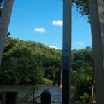 Flood Markers. As you can see, 1978's marker is over twenty feet up the tower. The flood of May 2, 2010 only missed this mark by about a foot.