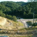 Junction of Flemingsburg and Old Flemingsburg road viewed from top of the cutout.